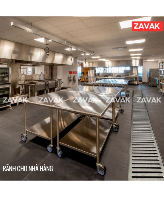 Rãnh Thoát Nước Inox 304 ZAVAK Grating GRT-AX217 (modun 1.2m)